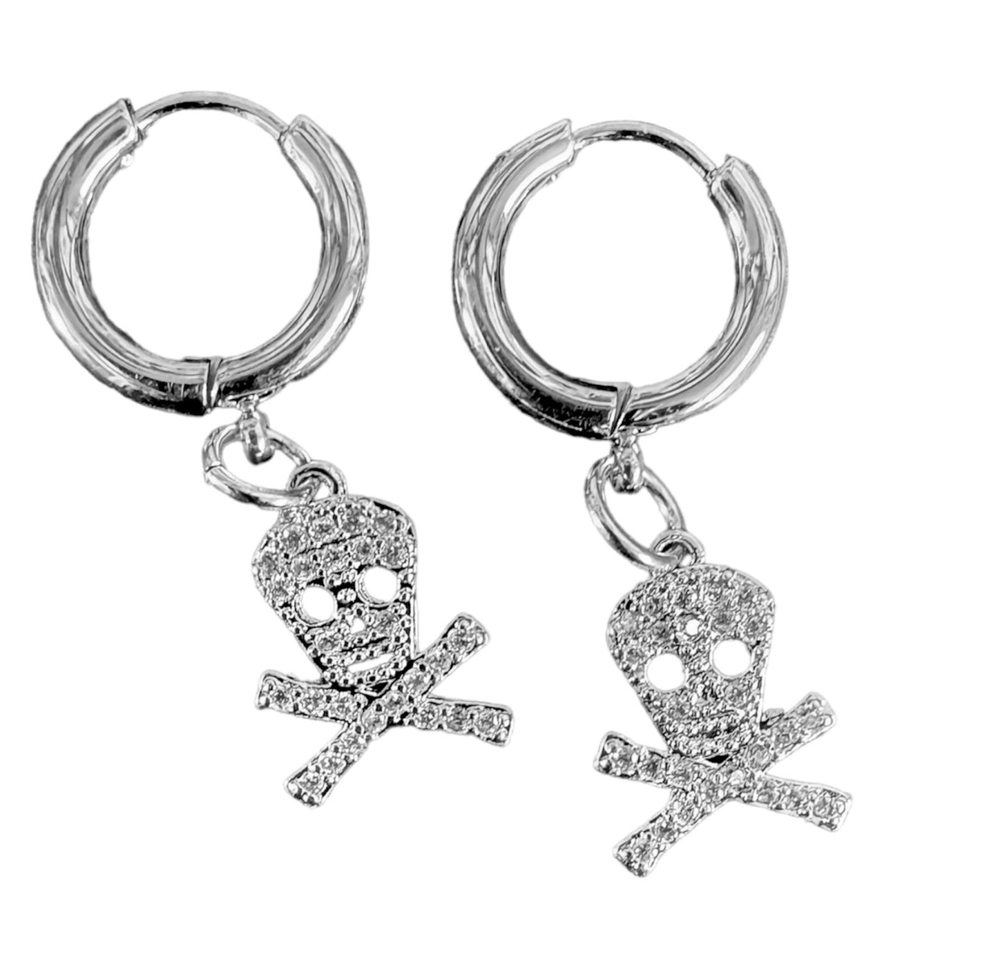 Bling Skull Hoops