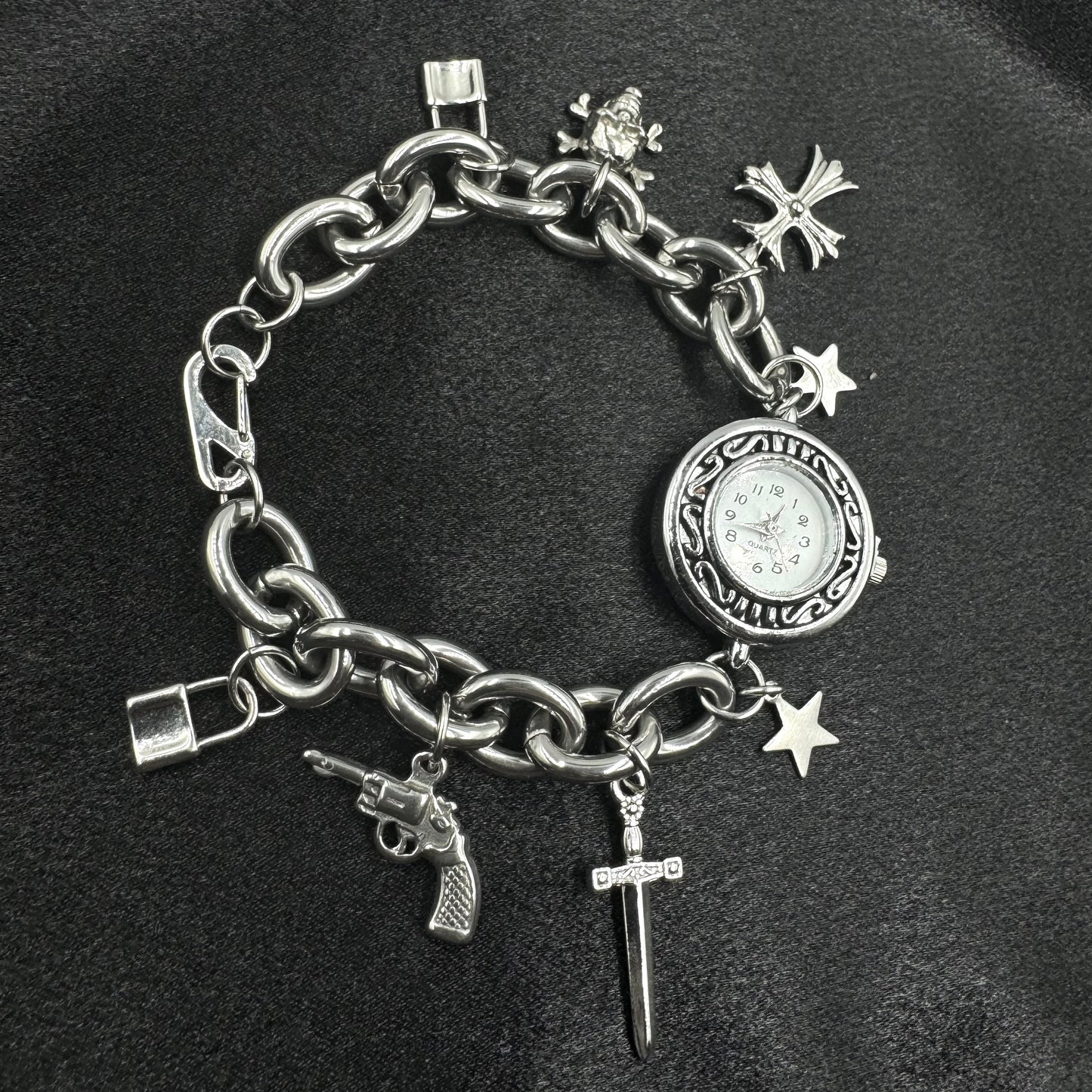 Chunky Watch Charm Bracelet