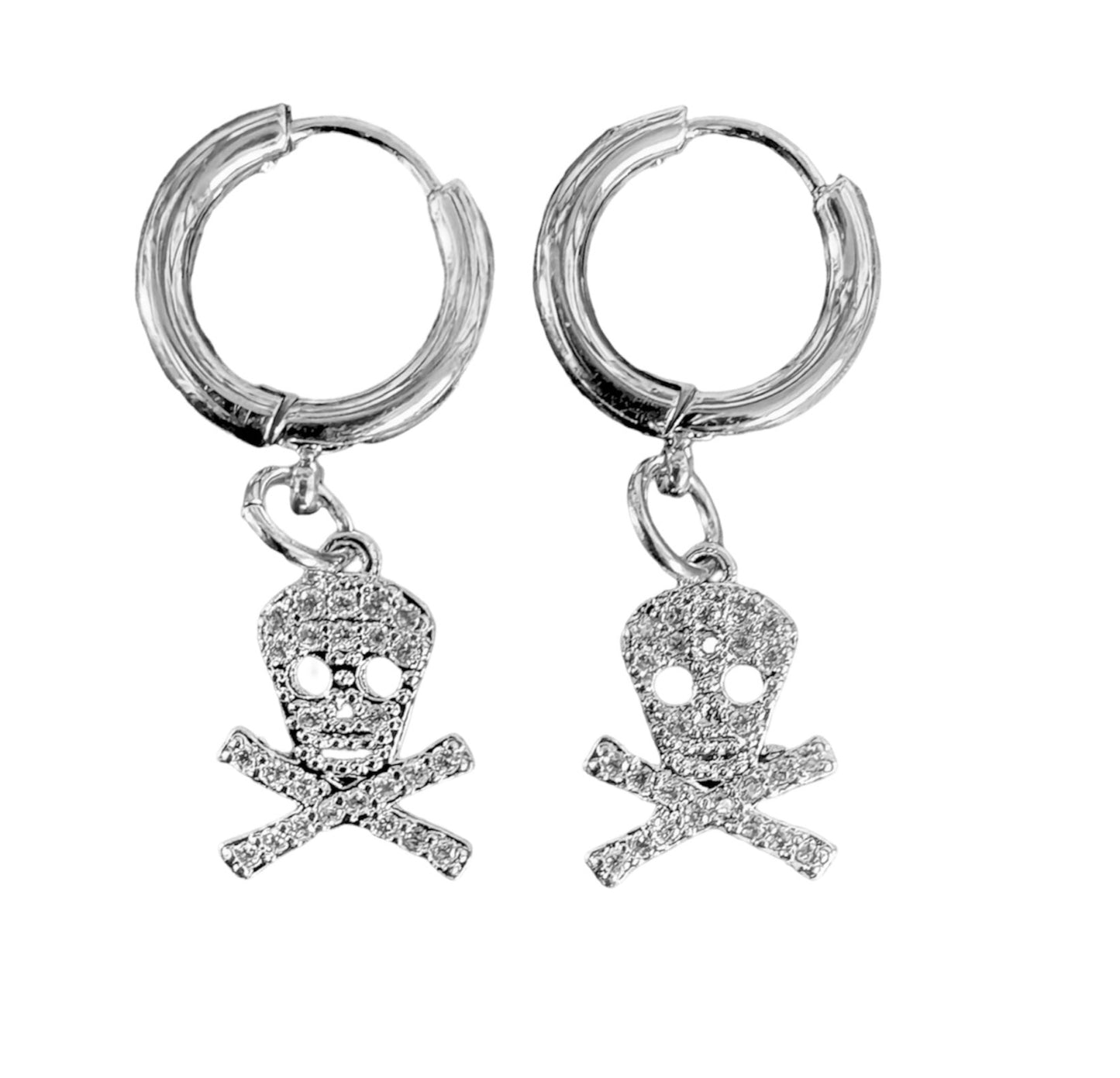 Bling Skull Hoops