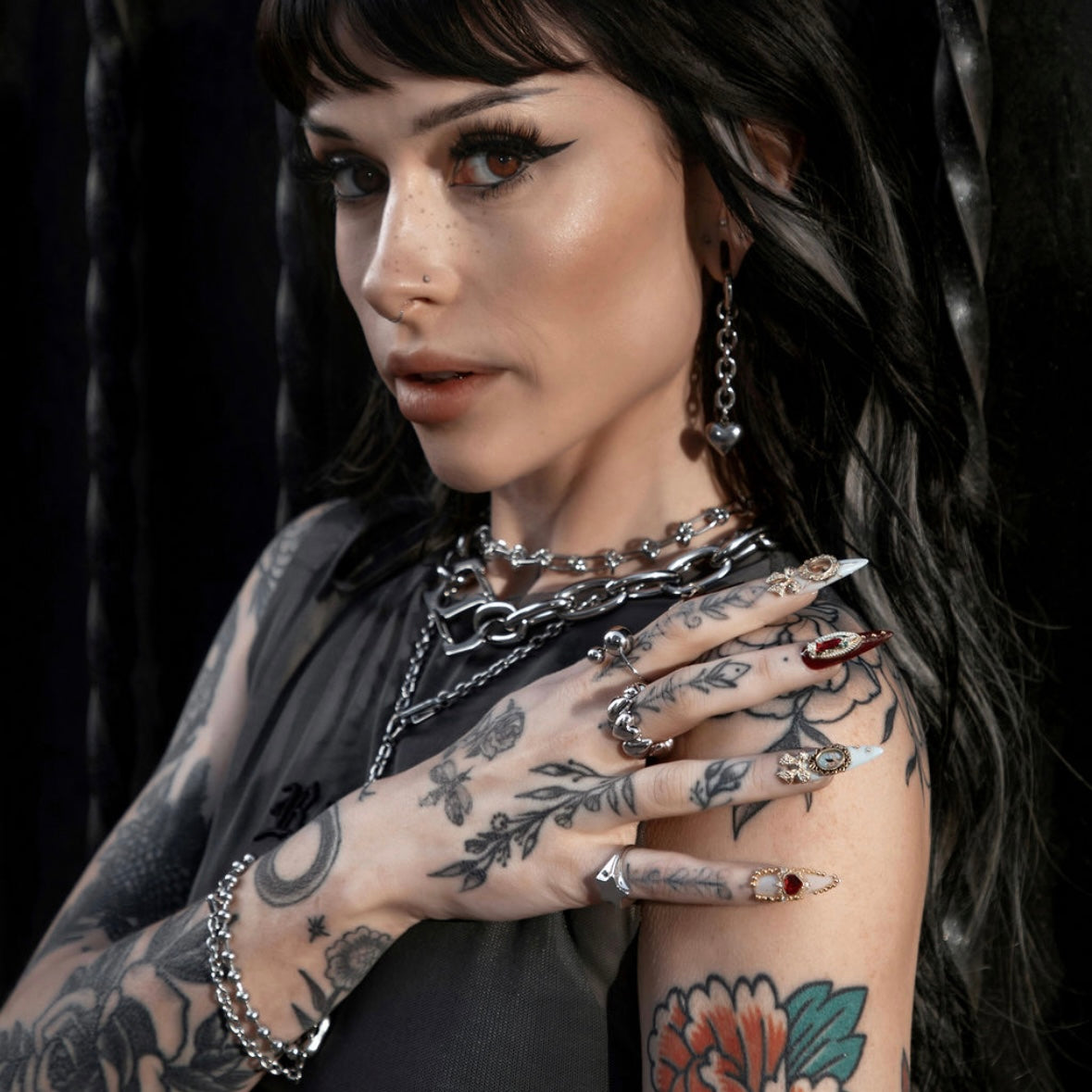 Chain Heart Hoops