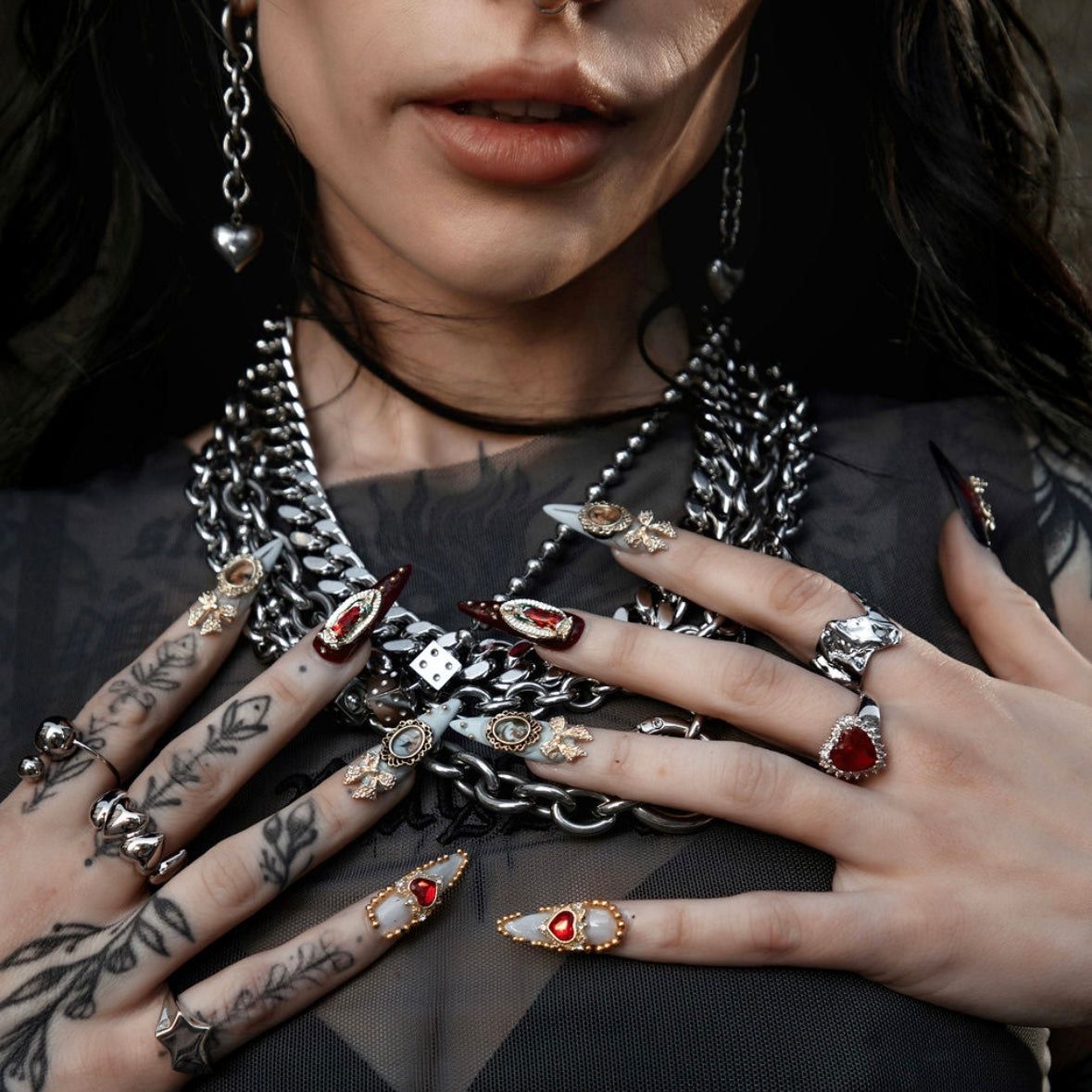 Chain Heart Hoops