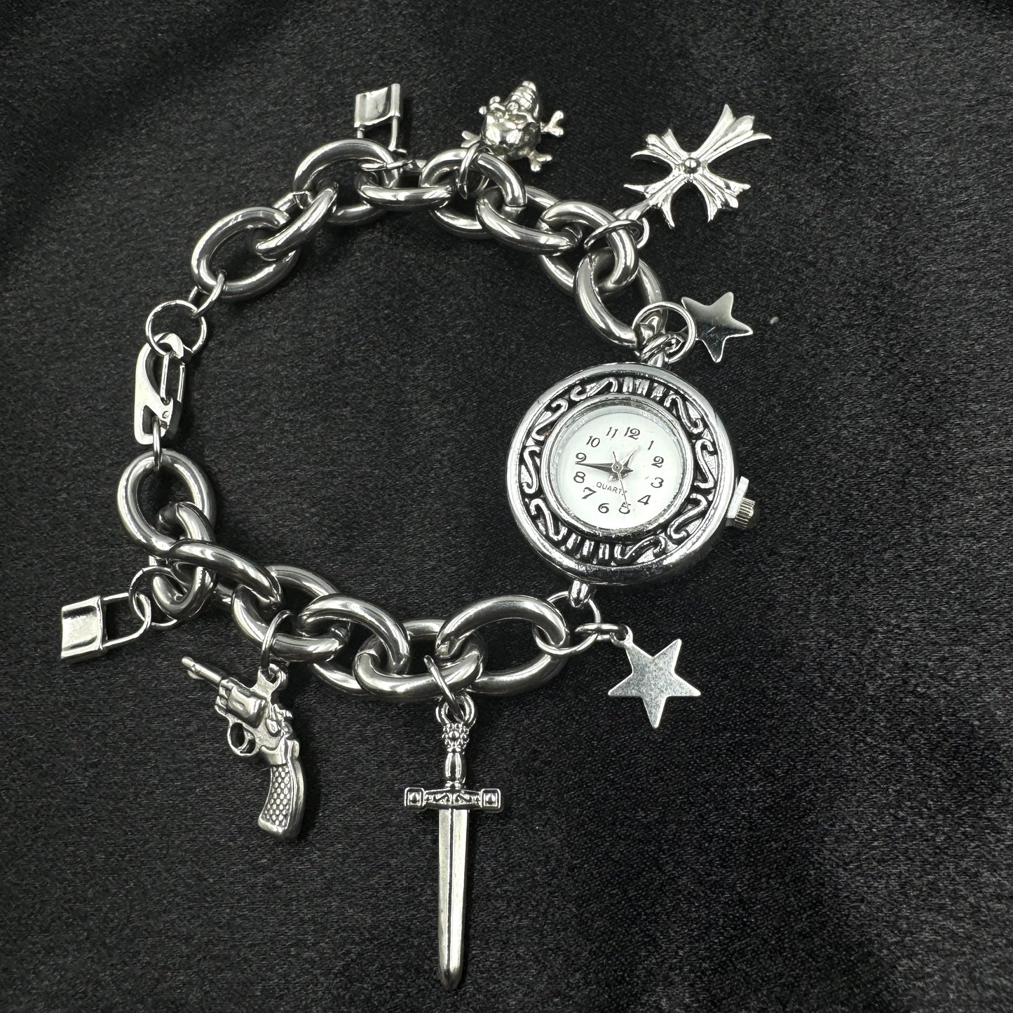 Chunky Watch Charm Bracelet