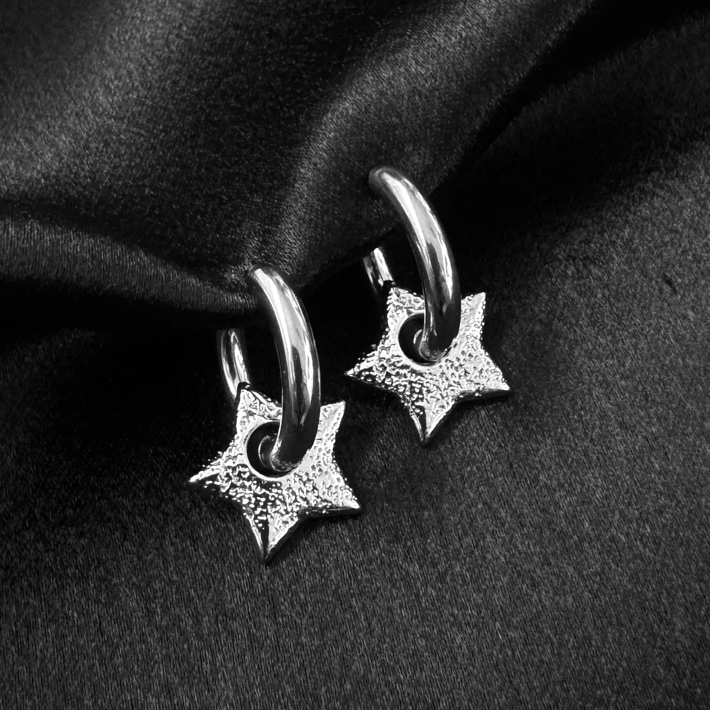 Pierced Star Hoop