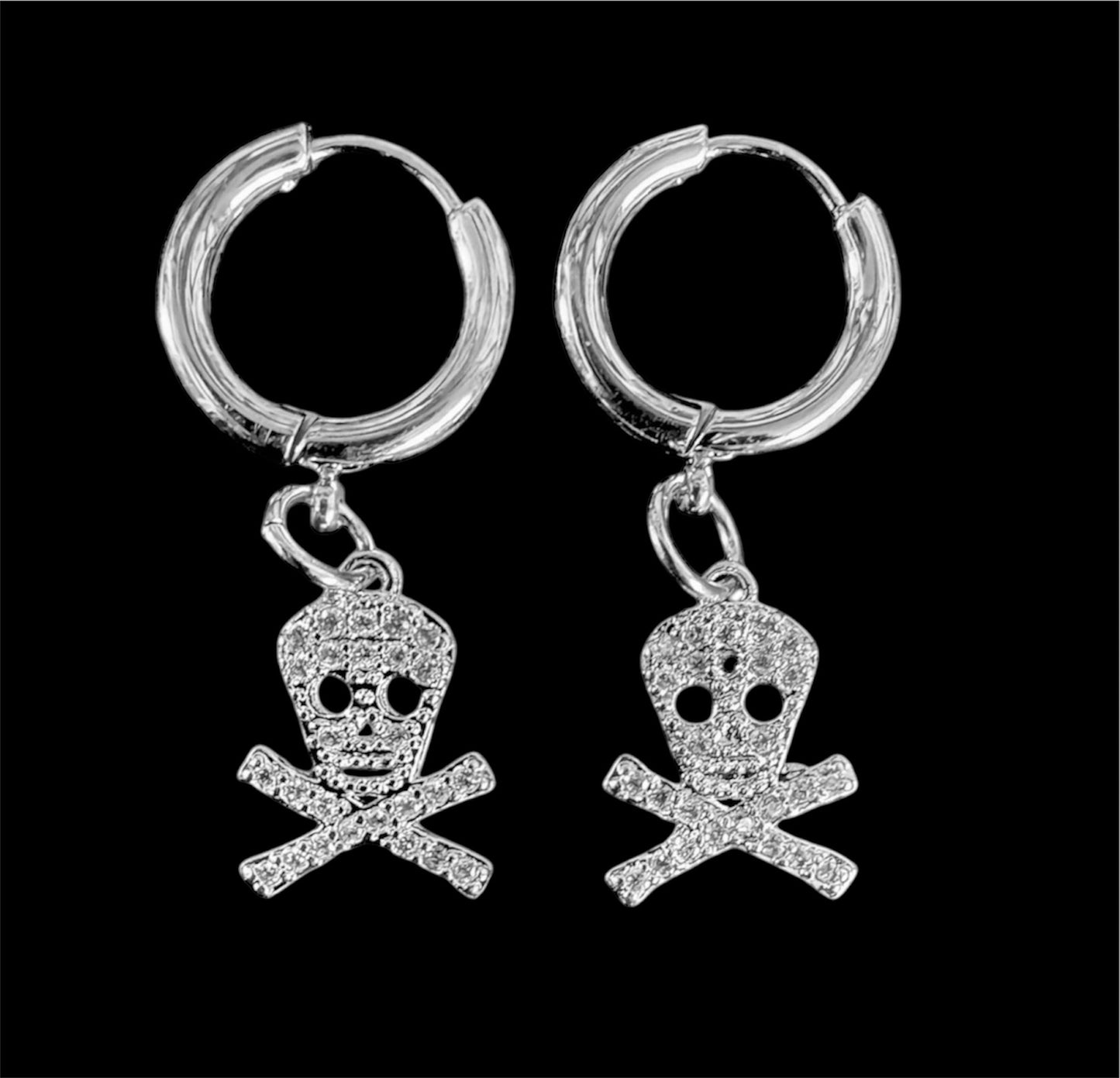 Bling Skull Hoops