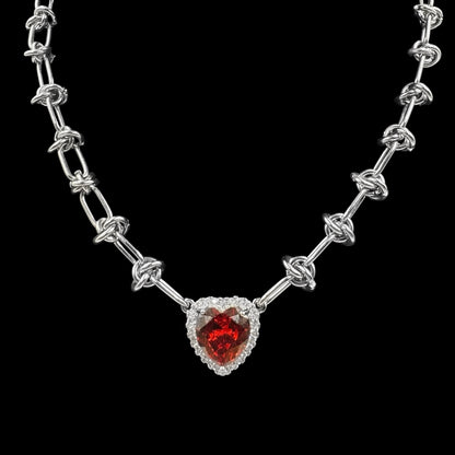 Crystal Wire Heart Chain