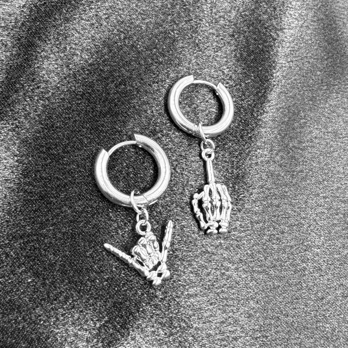 Skeleton Hand Earrings