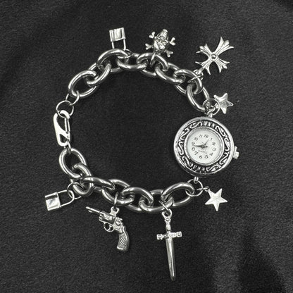 Chunky Watch Charm Bracelet