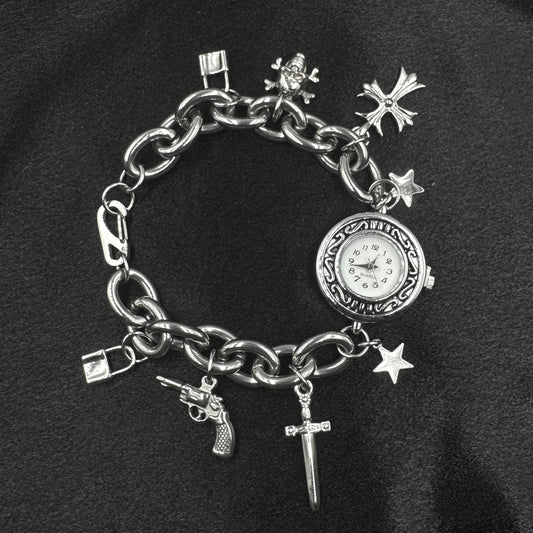 Chunky Watch Charm Bracelet