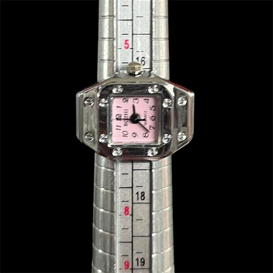 Light Pink Square Watch Ring