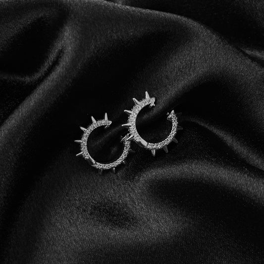 Studded Spike Hoops