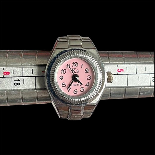 Light Pink Round Watch Ring